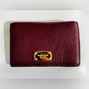 Michael Michael Kors Jet Set MD Slim Wallet in Merlot Leather.